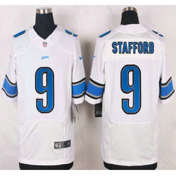 Detroit Lions #9 Matthew Stafford White Road NFL Nike Elite Jersey