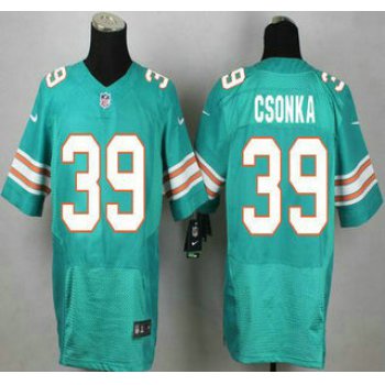 Miami Dolphins #39 Larry Csonka Aqua Green Alternate 2015 NFL Nike Elite Jersey