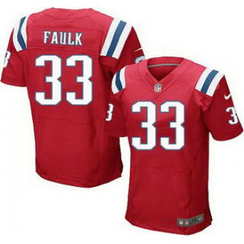 New England Patriots #33 Kevin Faulk Red Retired Player NFL Nike Elite Jersey