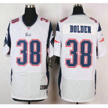 New England Patriots #38 Brandon Bolden White Road NFL Nike Elite Jersey