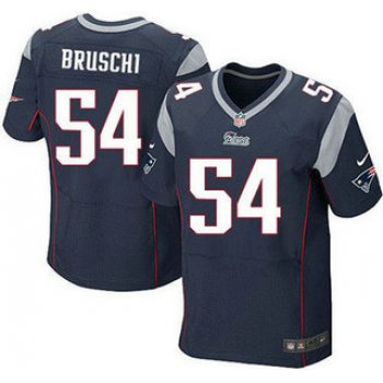 New England Patriots #54 Tedy Bruschi Navy Blue Retired Player NFL Nike Elite Jersey