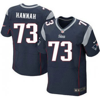 New England Patriots #73 John Hannah Navy Blue Retired Player NFL Nike Elite Jersey