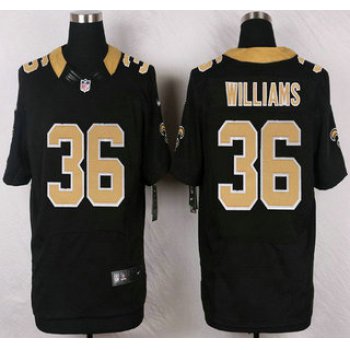 New Orleans Saints #36 P.J. Williams Black Team Color NFL Nike Elite Jersey