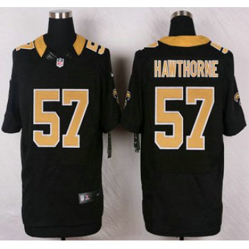 New Orleans Saints #57 David Hawthorne Black Team Color NFL Nike Elite Jersey