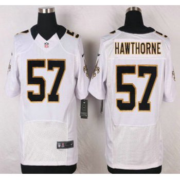 New Orleans Saints #57 David Hawthorne White Road NFL Nike Elite Jersey