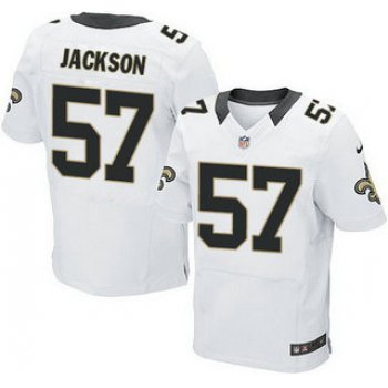 New Orleans Saints #57 Rickey Jackson White Road NFL Nike Elite Jersey