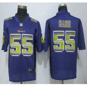 Minnesota Vikings #55 Anthony Barr Purple Strobe 2015 NFL Nike Fashion Jersey