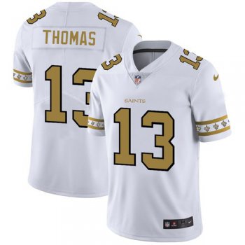 New Orleans Saints #13 Michael Thomas Nike White Team Logo Vapor Limited NFL Jersey