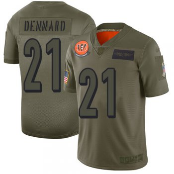 Nike Bengals #21 Darqueze Dennard Camo Men's Stitched NFL Limited 2019 Salute To Service Jersey
