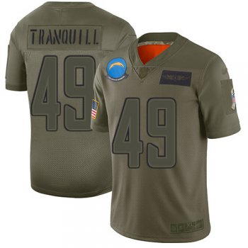 Nike Chargers #49 Drue Tranquill Camo Men's Stitched NFL Limited 2019 Salute To Service Jersey