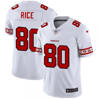 San Francisco 49ers #80 Jerry Rice Nike White Team Logo Vapor Limited NFL Jersey