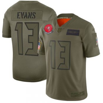 Men Tampa Bay Buccaneers 13 Evans Green Nike Olive Salute To Service Limited NFL Jerseys