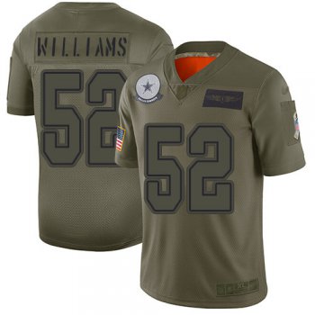 Nike Cowboys #52 Connor Williams Camo Men's Stitched NFL Limited 2019 Salute To Service Jersey