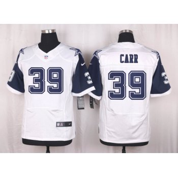 Men's Dallas Cowboys #39 Brandon Carr Nike White Color Rush 2015 NFL Elite Jersey