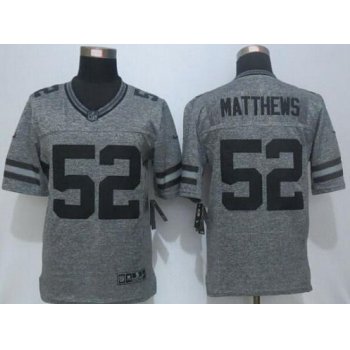 Men's Green Bay Packers #52 Clay Matthews Nike Gray Gridiron 2015 NFL Gray Limited Jersey