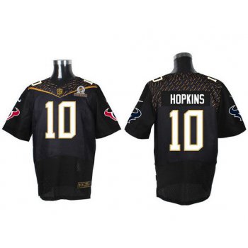 Men's Houston Texans #10 DeAndre Hopkins Black 2016 Pro Bowl Nike Elite Jersey