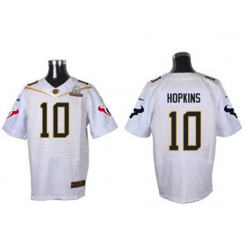 Men's Houston Texans #10 DeAndre Hopkins White 2016 Pro Bowl Nike Elite Jersey