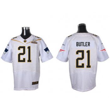 Men's New England Patriots #21 Malcolm Butler White 2016 Pro Bowl Nike Elite Jersey