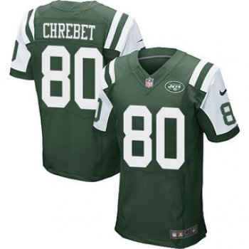 Men's New York Jets #80 Wayne Chrebet Green Retired Player NFL Nike Elite Jersey