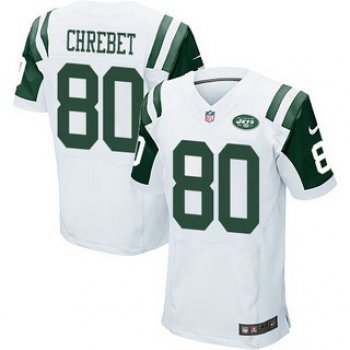 Men's New York Jets #80 Wayne Chrebet White Retired Player NFL Nike Elite Jersey