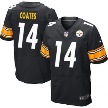 Men's Pittsburgh Steelers #14 Sammie Coates Black Team Color NFL Nike Elite Jersey