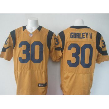 Men's St. Louis Rams #30 Todd Gurley II Nike Gold Color Rush 2015 NFL Elite Jersey