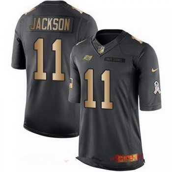 Men's Tampa Bay Buccaneers #11 DeSean Jackson Anthracite Gold 2016 Salute To Service Stitched NFL Nike Limited Jersey