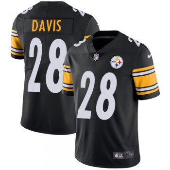 Nike Pittsburgh Steelers #28 Sean Davis Black Team Color Men's Stitched NFL Vapor Untouchable Limited Jersey