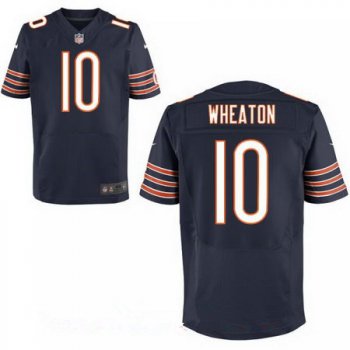 Men's Chicago Bears #10 Markus Wheaton Navy Blue Team Color Stitched NFL Nike Elite Jersey