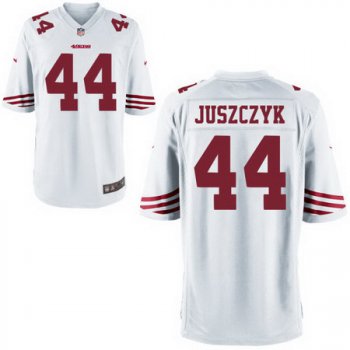 Men's San Francisco 49ers #44 Kyle Juszczyk White Road Stitched NFL Nike Game Jersey