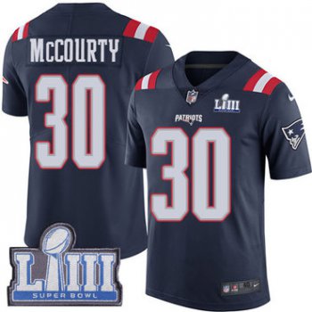 #30 Limited Jason McCourty Navy Blue Nike NFL Men's Jersey New England Patriots Rush Vapor Untouchable Super Bowl LIII Bound