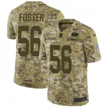 Nike 49ers #56 Reuben Foster Camo Men's Stitched NFL Limited 2018 Salute To Service Jersey