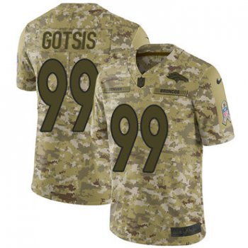 Nike Broncos #99 Adam Gotsis Camo Men's Stitched NFL Limited 2018 Salute To Service Jersey