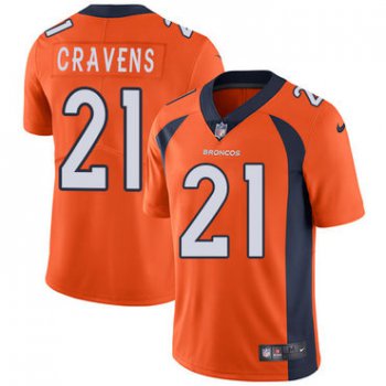 Nike Denver Broncos #21 Su'a Cravens Orange Team Color Men's Stitched NFL Vapor Untouchable Limited Jersey