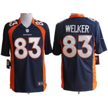 Nike Denver Broncos #83 Wes Welker Blue Game Jersey