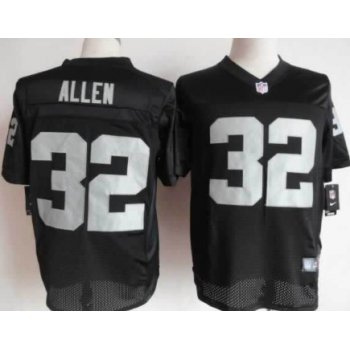Nike Oakland Raiders #32 Marcus Allen Black Elite Jersey
