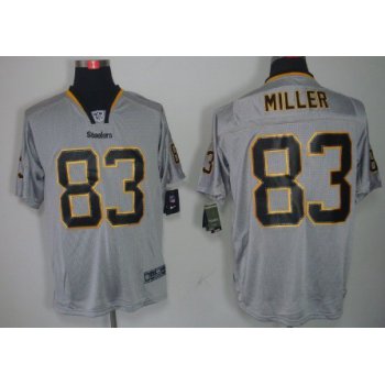 Nike Pittsburgh Steelers #83 Heath Miller Lights Out Gray Elite Jersey