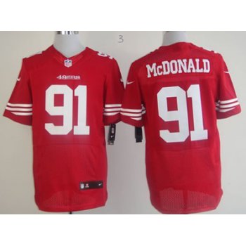 Nike San Francisco 49ers #91 Ray McDonald Red Elite Jersey