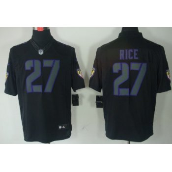 Nike Baltimore Ravens #27 Ray Rice Black Impact Limited Jersey