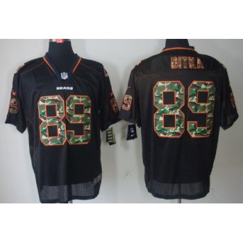 Nike Chicago Bears #89 Mike Ditka Black With Camo Elite Jersey