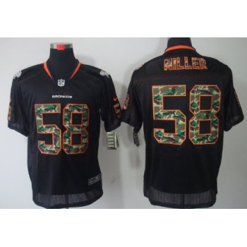 Nike Denver Broncos #58 Von Miller Black With Camo Elite Jersey