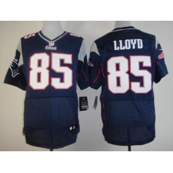 Nike New England Patriots #85 Brandon Lloyd Blue Elite Jersey