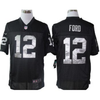 Nike Oakland Raiders #12 Jacoby Ford Black Limited Jersey