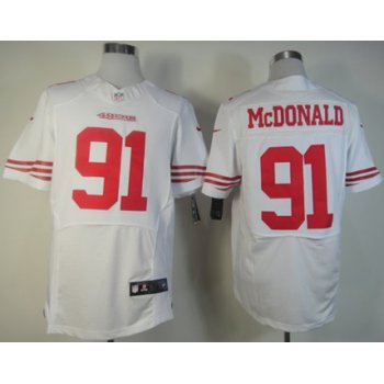 Nike San Francisco 49ers #91 Ray McDonald White Elite Jersey