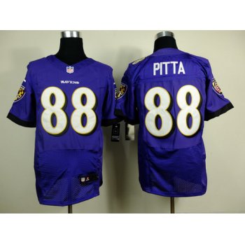 Nike Baltimore Ravens #88 Dennis Pitta Purple Elite Jersey