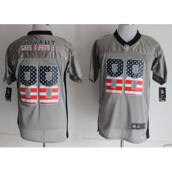 Nike Dallas Cowboys #88 Dez Bryant 2014 USA Flag Fashion Gray Elite Jersey