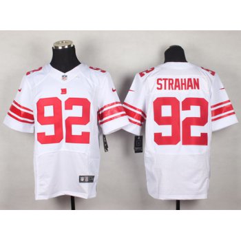 Nike New York Giants #92 Michael Strahan White Elite Jersey