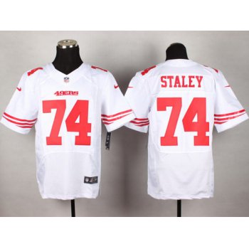 Nike San Francisco 49ers #74 Joe Staley White Elite Jersey
