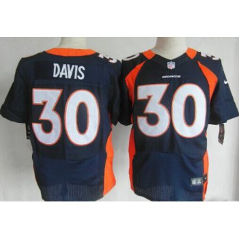 Nike Denver Broncos #30 Terrell Davis Blue Elite Jersey