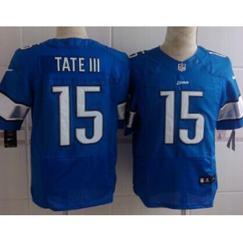 Nike Detroit Lions #15 Golden Tate III Light Blue Elite Jersey